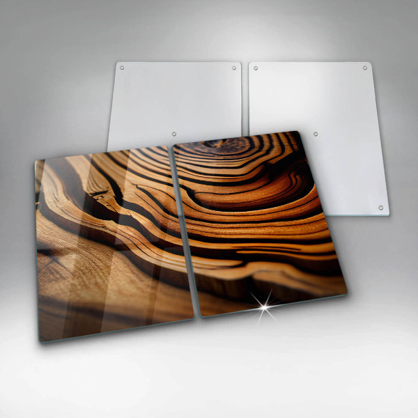 Főzőlap védő üveglap Fa csonk