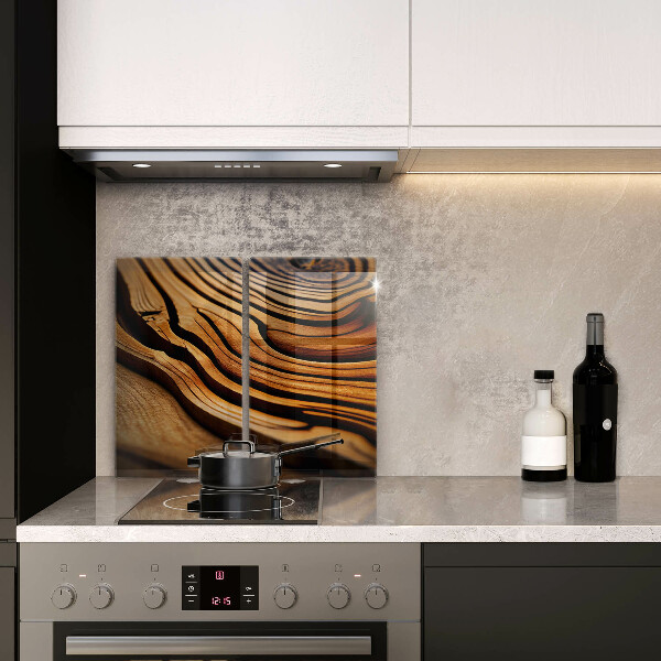 Főzőlap védő üveglap Fa csonk