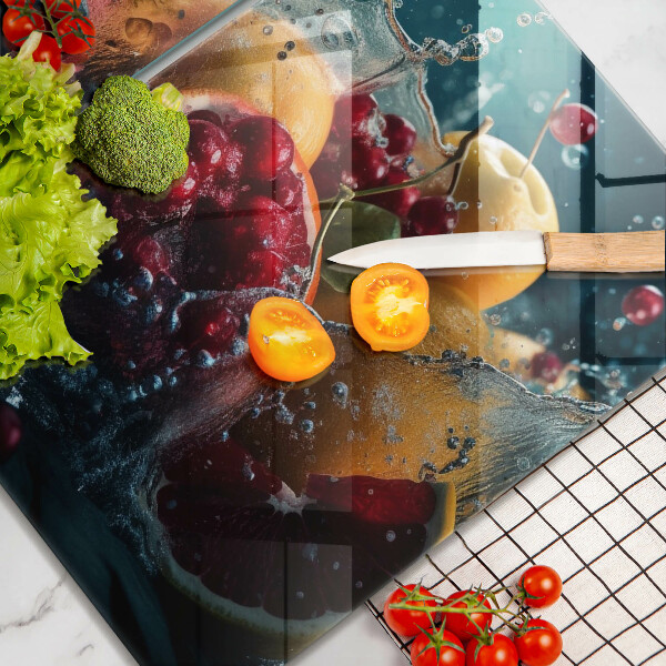 Főzőlap védő üveglap Gyümölcsök vízben