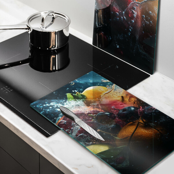 Főzőlap védő üveglap Gyümölcsök vízben