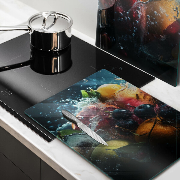 Főzőlap védő üveglap Gyümölcsök vízben