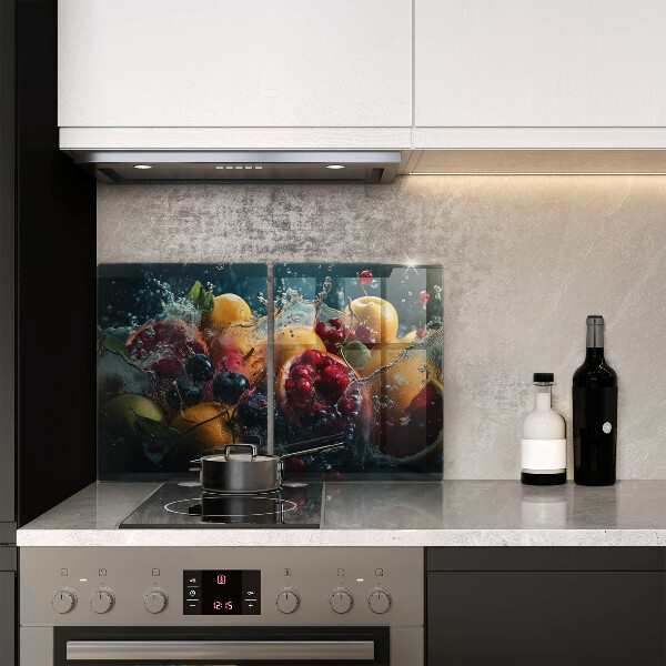 Főzőlap védő üveglap Gyümölcsök vízben