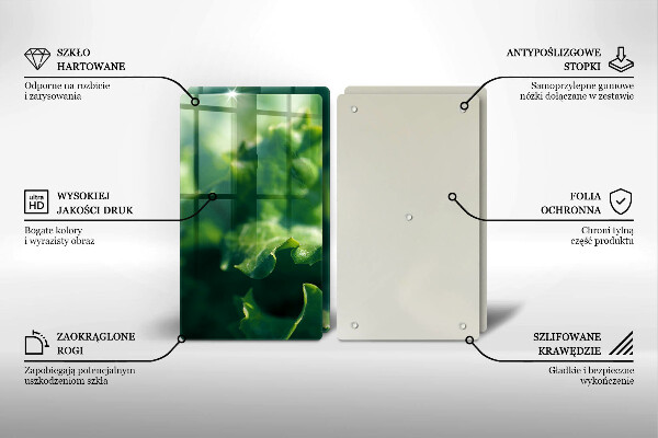 Főzőlap védő üveglap Saláta levelek