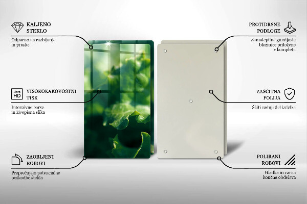 Főzőlap védő üveglap Saláta levelek