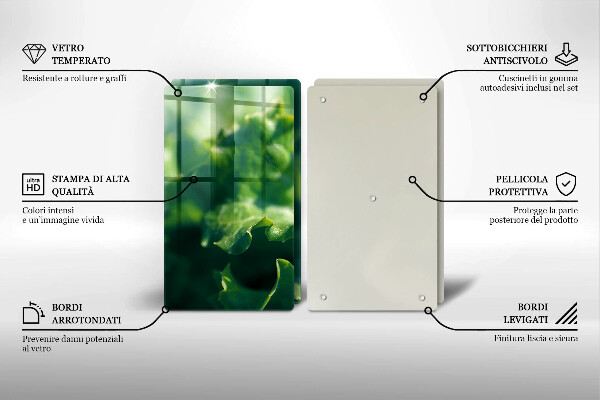 Főzőlap védő üveglap Saláta levelek