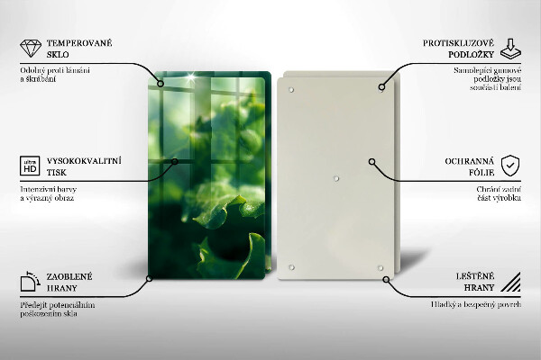 Főzőlap védő üveglap Saláta levelek