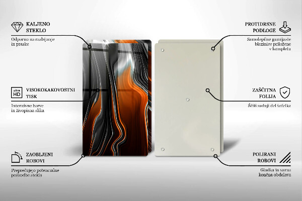 Főzőlap védő üveglap Absztrakt minta