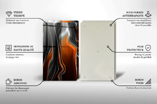 Főzőlap védő üveglap Absztrakt minta