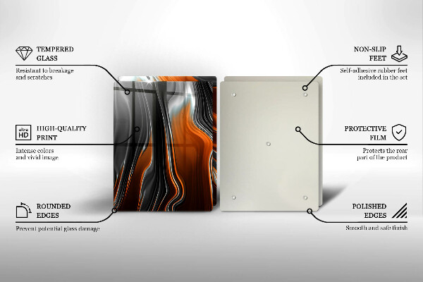 Főzőlap védő üveglap Absztrakt minta