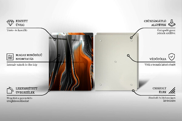 Főzőlap védő üveglap Absztrakt minta