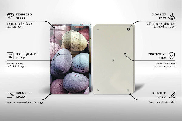 Főzőlap védő üveglap húsvéti tojás