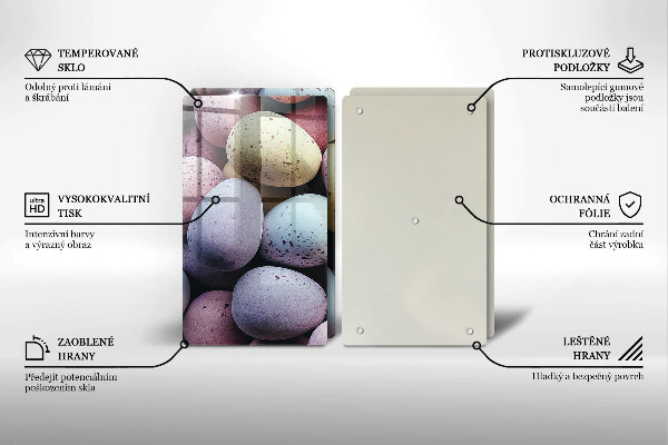 Főzőlap védő üveglap húsvéti tojás