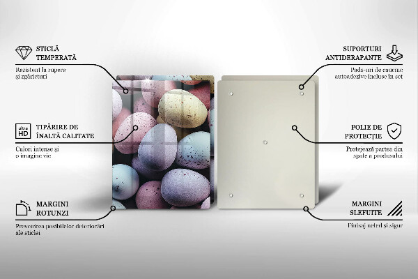 Főzőlap védő üveglap húsvéti tojás