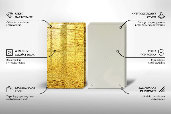 Főzőlap védő üveglap Sárga absztrakció