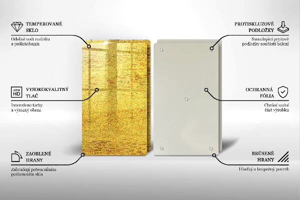 Főzőlap védő üveglap Sárga absztrakció