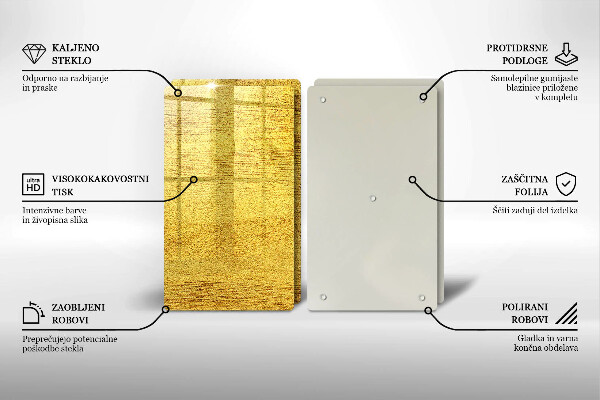 Főzőlap védő üveglap Sárga absztrakció