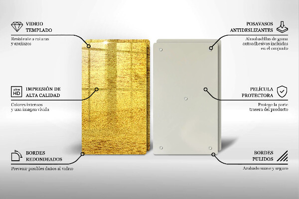 Főzőlap védő üveglap Sárga absztrakció