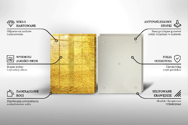 Főzőlap védő üveglap Sárga absztrakció