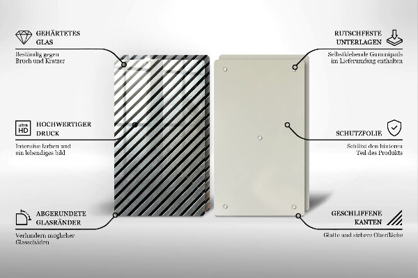 Főzőlap védő üveglap Fém vonalak