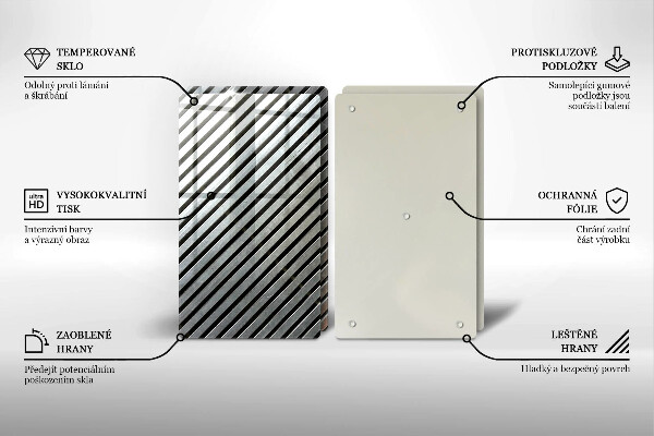 Főzőlap védő üveglap Fém vonalak