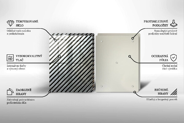 Főzőlap védő üveglap Fém vonalak