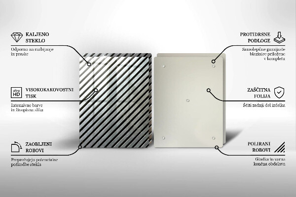 Főzőlap védő üveglap Fém vonalak