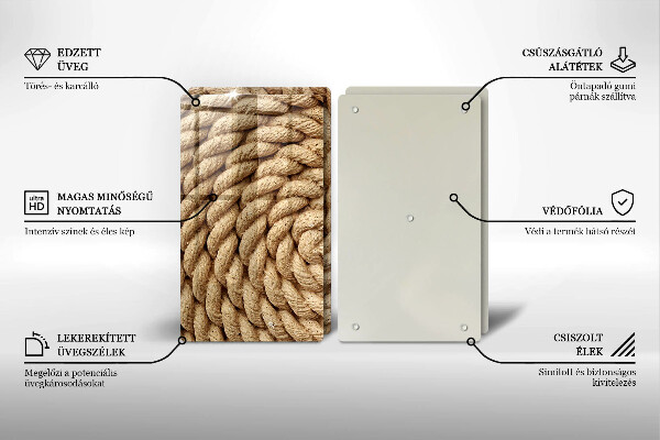 Főzőlap védő üveglap Feltekercselt kötél