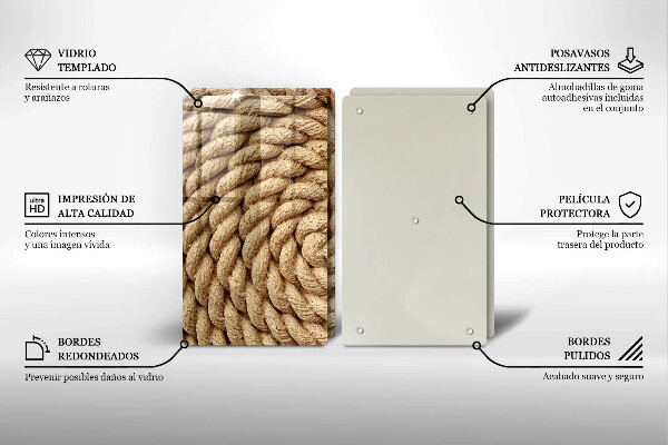 Főzőlap védő üveglap Feltekercselt kötél