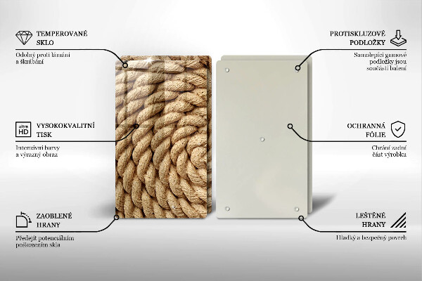 Főzőlap védő üveglap Feltekercselt kötél