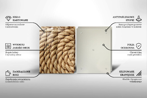 Főzőlap védő üveglap Feltekercselt kötél