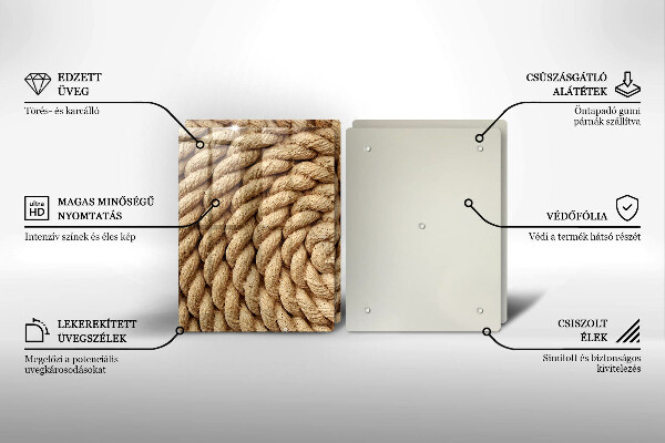 Főzőlap védő üveglap Feltekercselt kötél