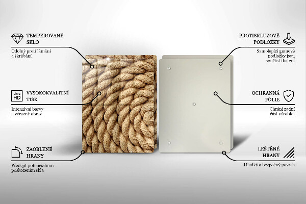 Főzőlap védő üveglap Feltekercselt kötél