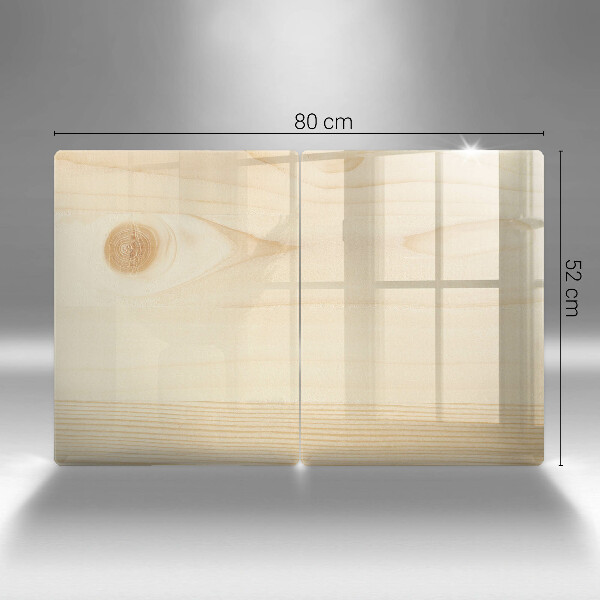 Főzőlap védő üveglap Fa deszka