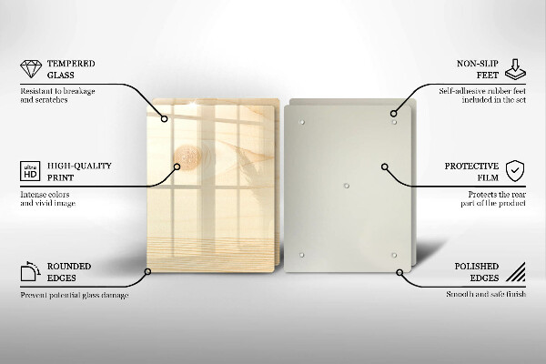 Főzőlap védő üveglap Fa deszka