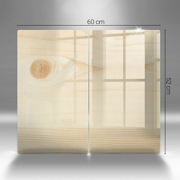 Főzőlap védő üveglap Fa deszka