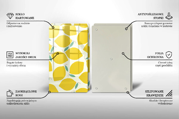 Főzőlap védő üveglap Rajzfilm citrom