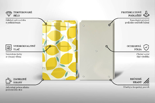 Főzőlap védő üveglap Rajzfilm citrom