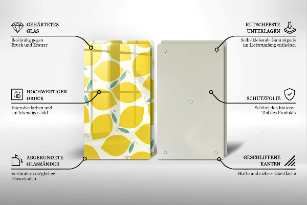 Főzőlap védő üveglap Rajzfilm citrom