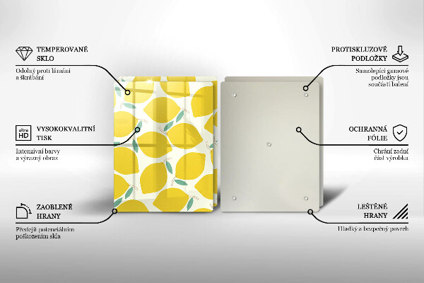 Főzőlap védő üveglap Rajzfilm citrom