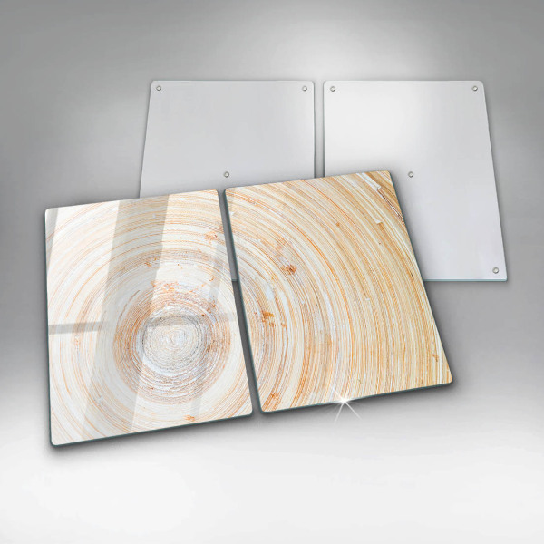 Főzőlap védő üveglap Fa textúra