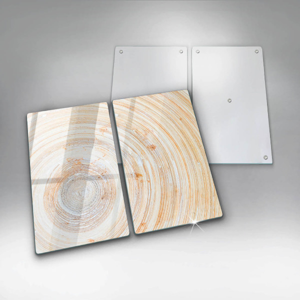 Főzőlap védő üveglap Fa textúra