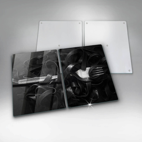 Főzőlap védő üveglap Fekete Tagliatelle tészta