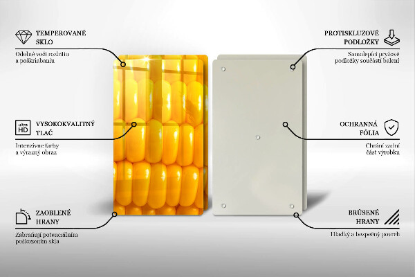 Főzőlap védő üveglap Kukoricaszemek
