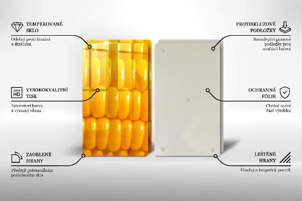 Főzőlap védő üveglap Kukoricaszemek