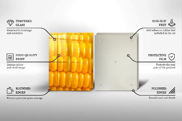 Főzőlap védő üveglap Kukoricaszemek