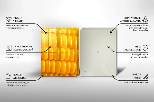 Főzőlap védő üveglap Kukoricaszemek