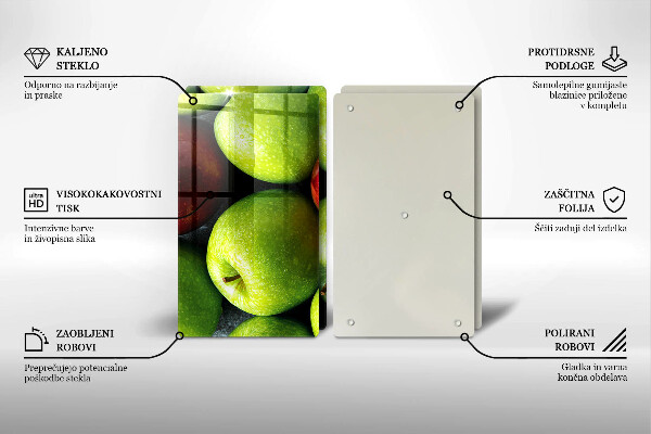 Főzőlap védő üveglap Lédús alma