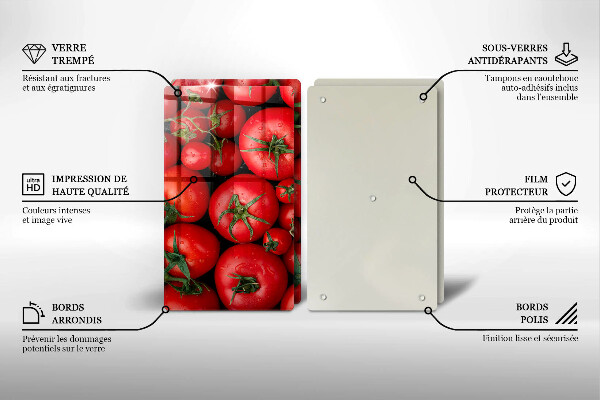 Főzőlap védő üveglap Paradicsom