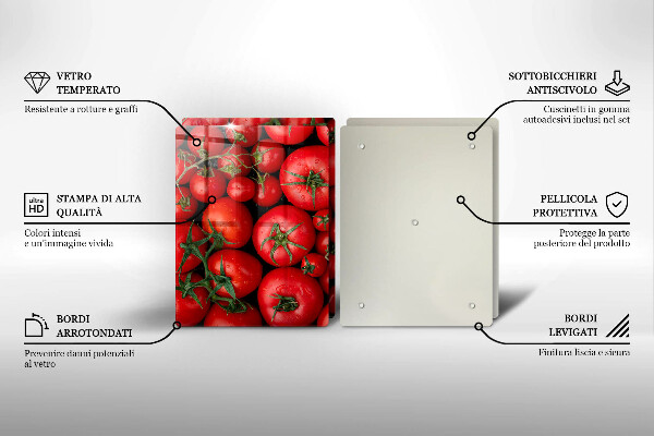 Főzőlap védő üveglap Paradicsom