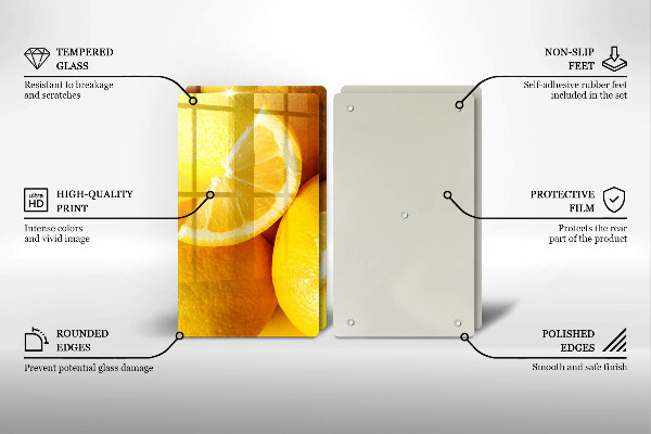 Főzőlap védő üveglap Lédús citromok